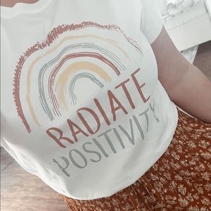 🎉SALE🎉Rainbow Radiate Positivity Graphic {OFF WHITE}